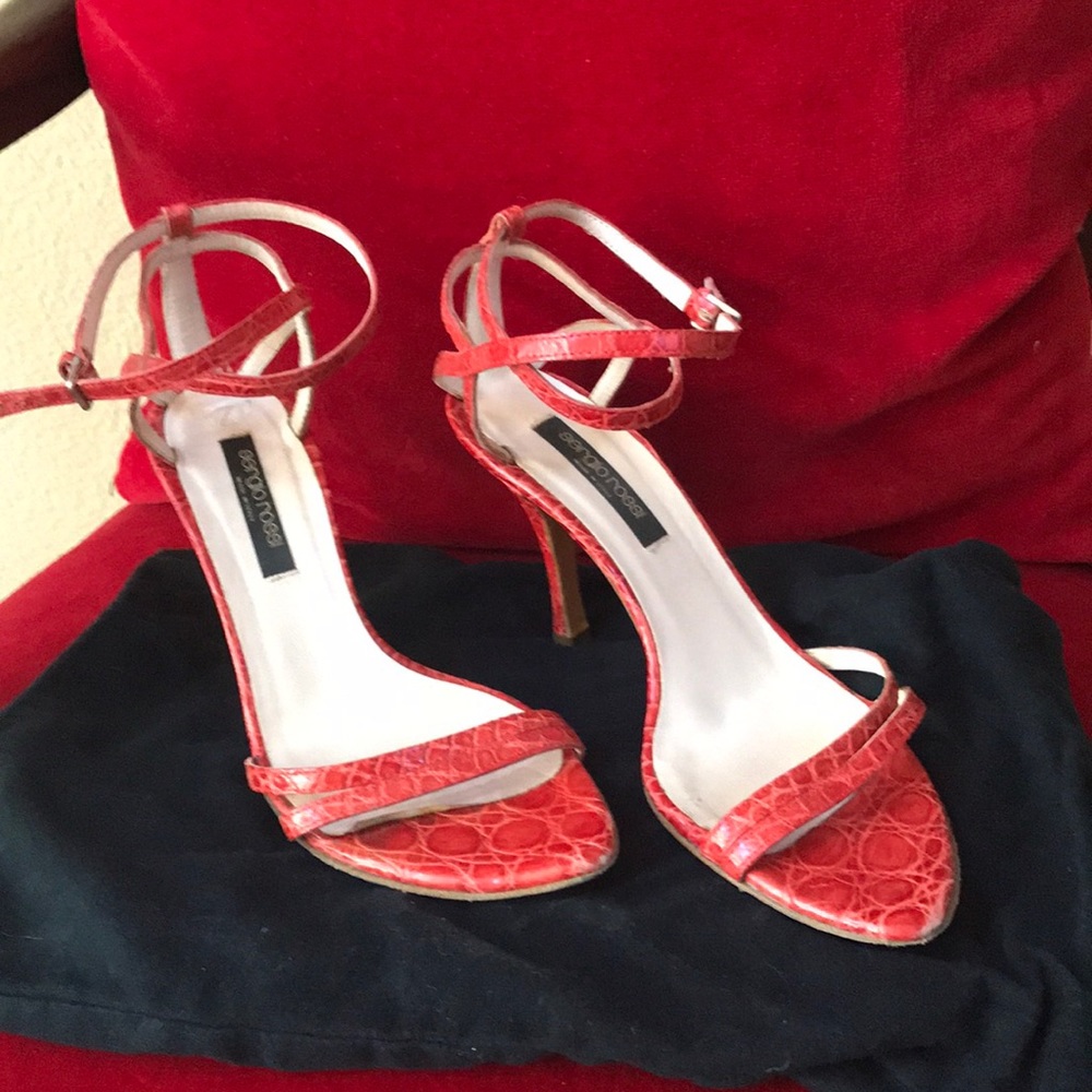 Sergio Rossi real crocodile sandal